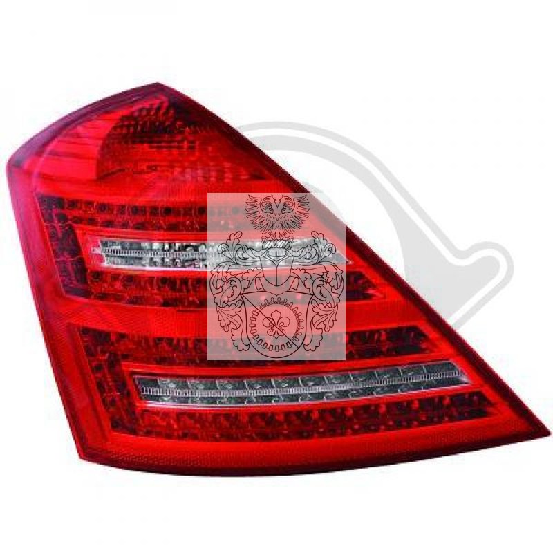 Diederichs Design Rückleuchte Set Led klarglas/rot/weiß für Mercedes W221 05-11