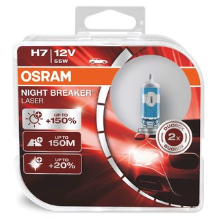 OSRAM H7 12V 55W PX26d NIGHT BREAKER LASER +150% mehr Helligkeit 2 St.