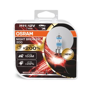 OSRAM H11 12V 55W PGJ19-2 NIGHT BREAKER200